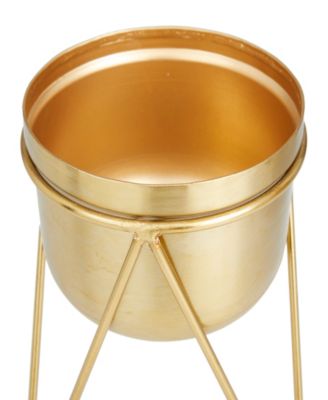 Metal Planter with Removable Stand Set of 2