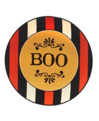 Spooky Halloween Set of 4 Canape Plates, Service for 4