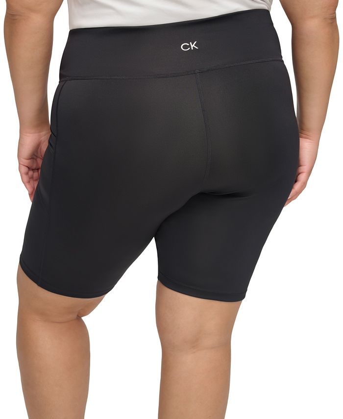 Calvin Klein Plus Size HighRise SidePocket Bike Shorts Macy's