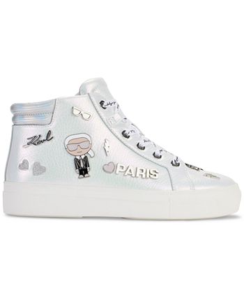 KARL LAGERFELD PARIS Women's Catty Lace-Up Embellished High-Top