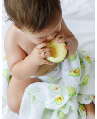 Baby GOTS Certified Organic Cotton Muslin Swaddle, Avocado