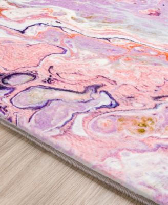 Kikiamo Washable KK6 2'3" x 7'6" Runner Area Rug