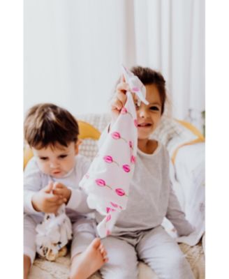 Baby Silky Soft Lovey Security Blanket With Top Plush Toy, Lotus