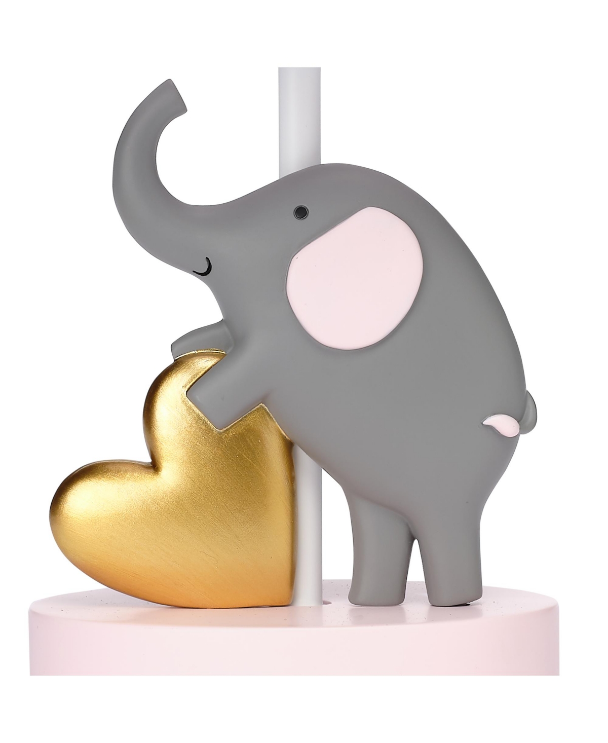 Bedtime Originals EloiseGold Elephant and Heart Lamp & Shade with Bulb - Pink