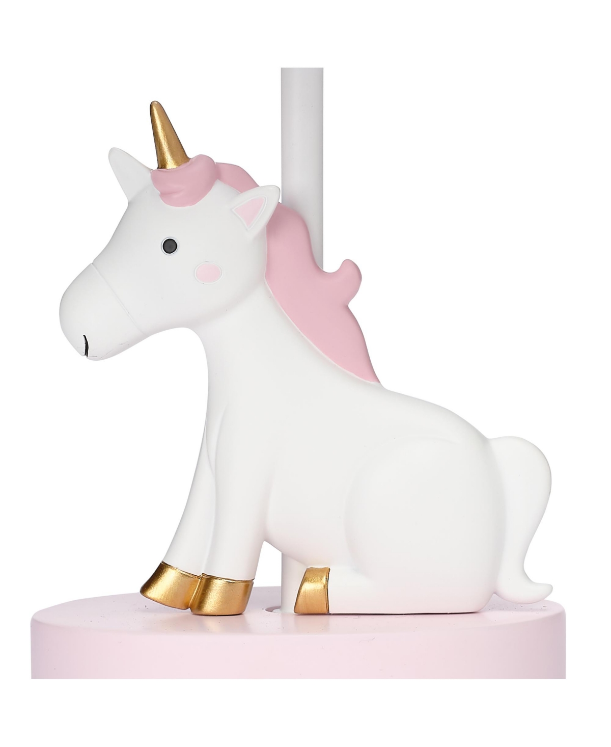 Bedtime Originals Rainbow Unicorn PinkNursery Lamp with Shade & Bulb - White