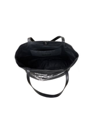 Karl Lagerfeld Paris Ikons Sunglasses Straw Tote Bag Karl Lagerfeld Paris Ikons Tote - Macy main image 4