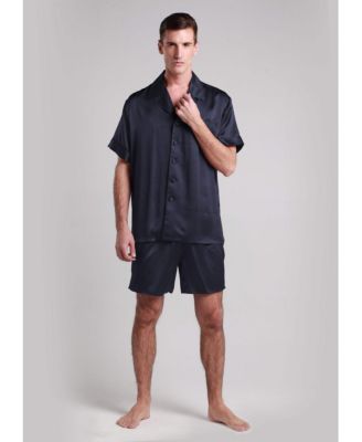 Men's Classic Short Silk Pajamas Set for Men