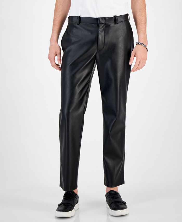 I.N.C. International Concepts Women's Faux-Leather Straight-Leg Pants,  Created for Macy's - Macy's
