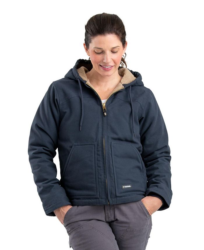 Berne Women's Lined Softstone Duck Hooded Jacket - Macy's