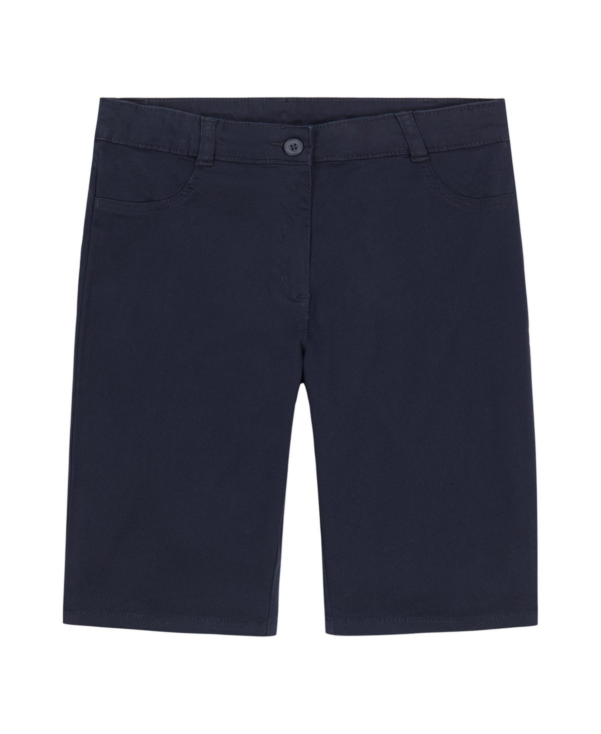 Nautica Big Girls Uniform 5 Pocket Stretch Sateen Skinny Bermuda Shorts