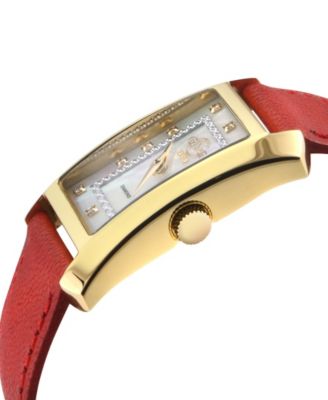 Women's Luino Swiss Quartz Red Leather Watch 29mm