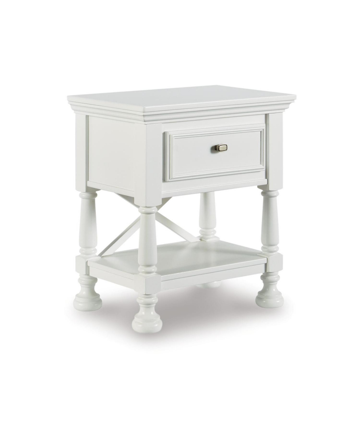 Signature Design By Ashley Kaslyn One Drawer Night Stand In White