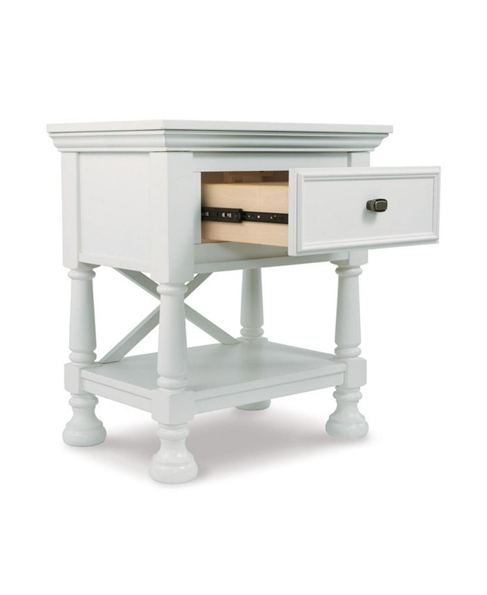 Signature Design By Ashley Kaslyn One Drawer Night Stand Macy's