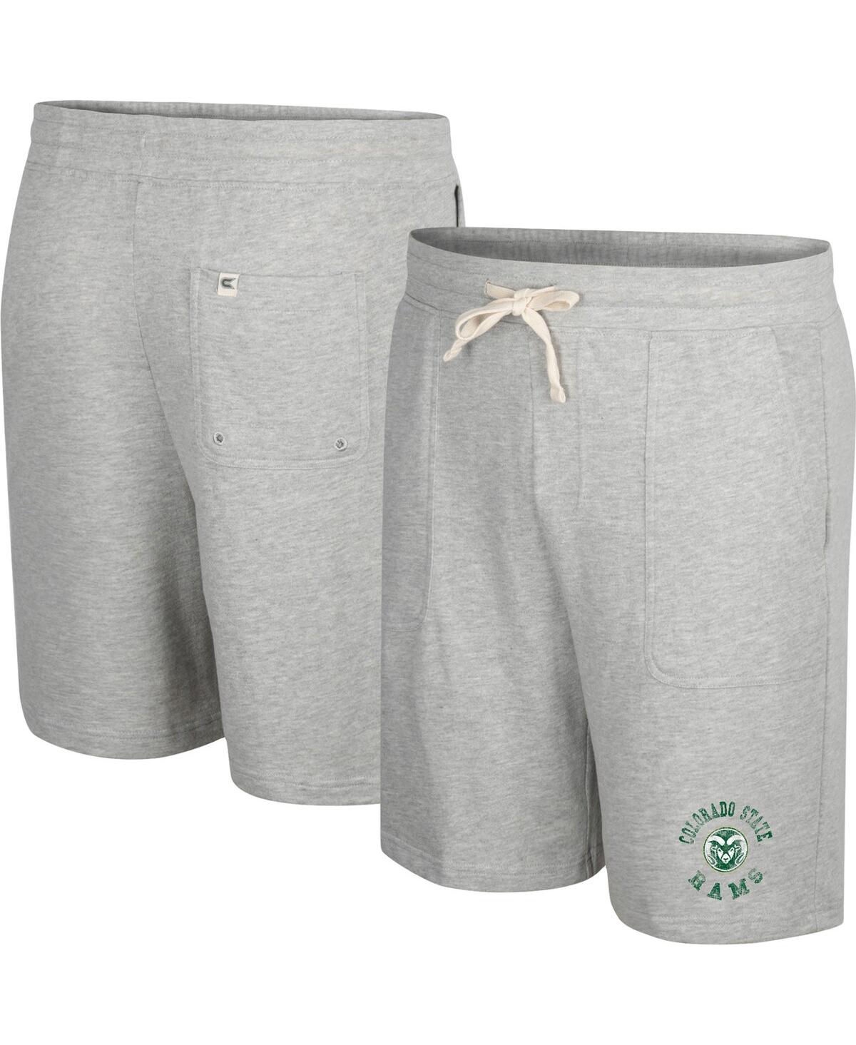 Shop Colosseum Men's  Heather Gray Colorado State Rams Love To Hear This Terry Shorts