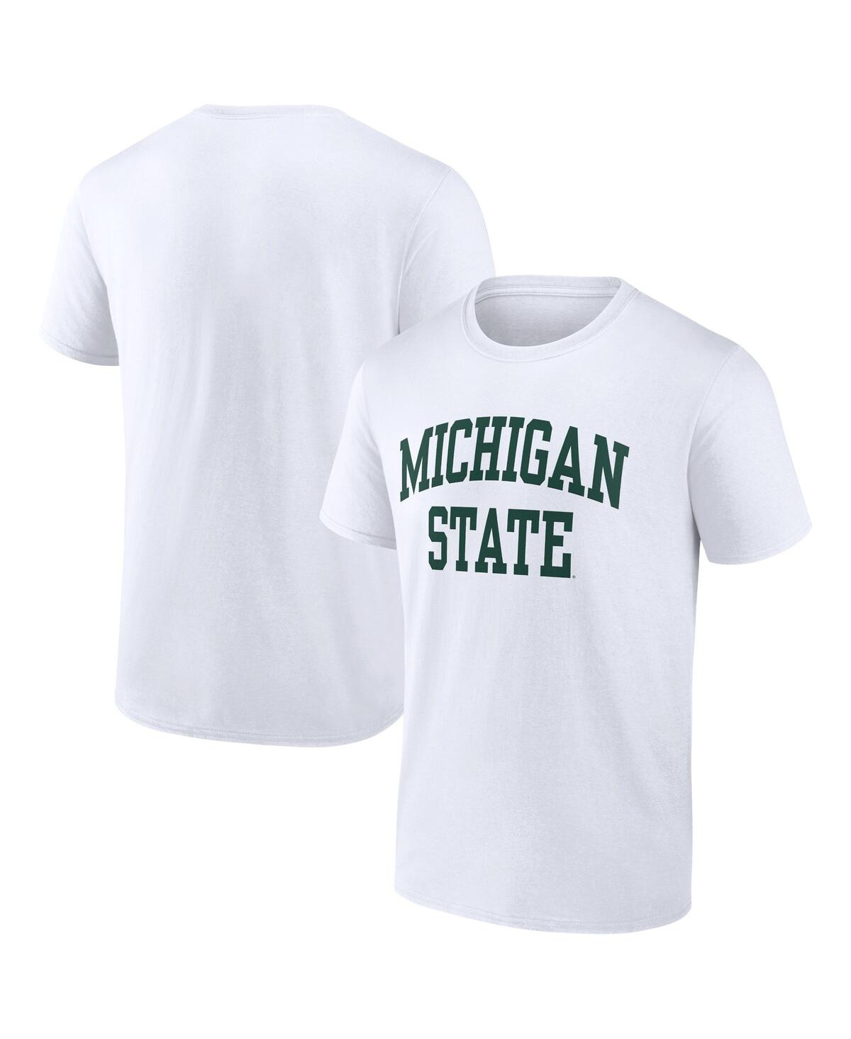 Fanatics Men's  White Michigan State Spartans Basic Arch T-shirt