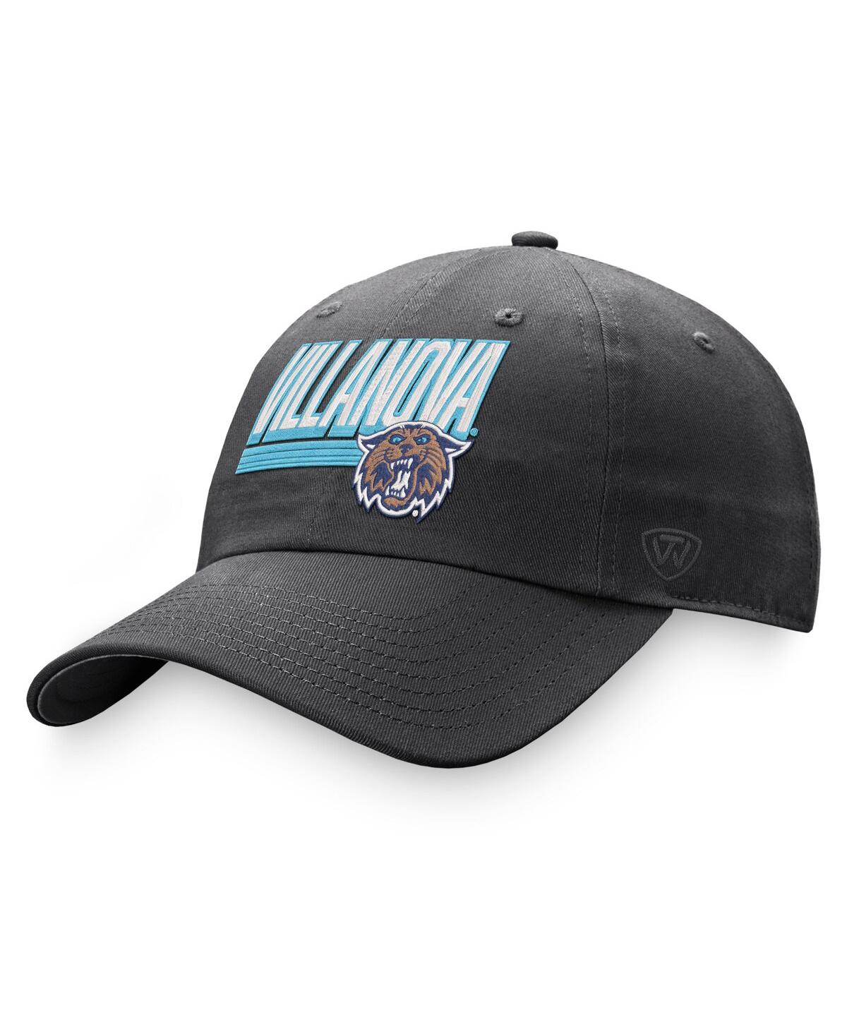 Men's Top of the World Charcoal Villanova Wildcats Slice Adjustable Hat - Charcoal