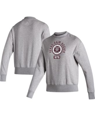 Women's Heathered Gray Texas A&M Aggies Vintage-Like Circle Pullover Sweatshirt