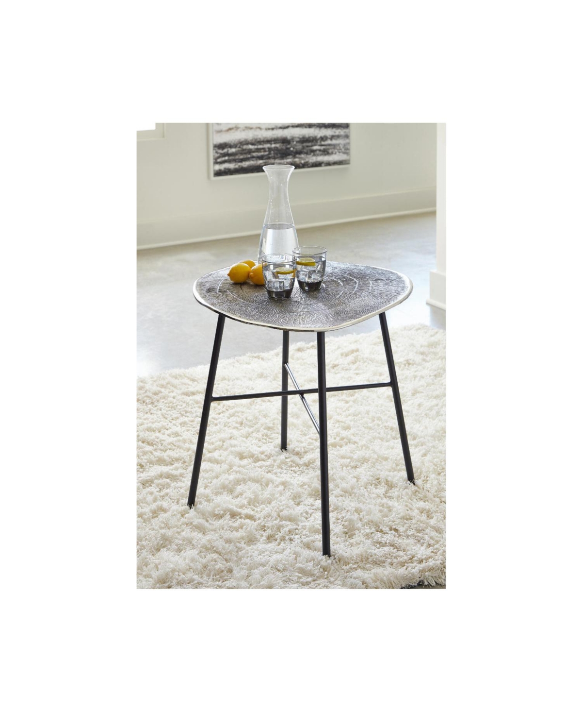 Laverford Round End Table - Black