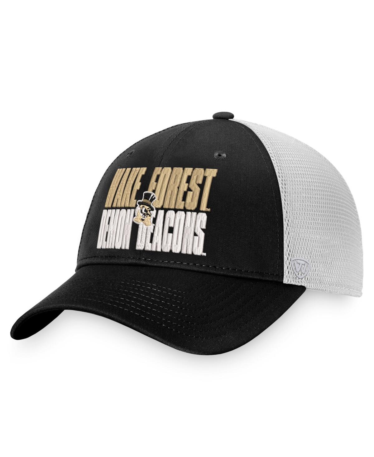 Men's Top of the World White Wake Forest Demon Deacons Stockpile Trucker Snapback Hat - White