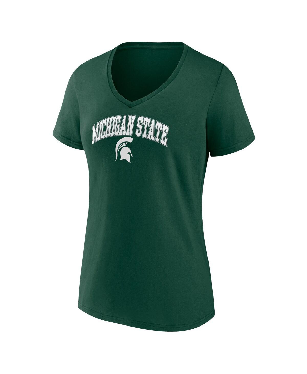 Women's FanaticsMichigan State Spartans Evergreen Campus V-Neck T-shirt - Green