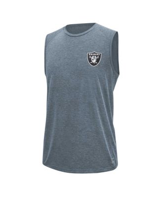 Men's Gray Las Vegas Raiders Warm Up Sleeveless T-shirt