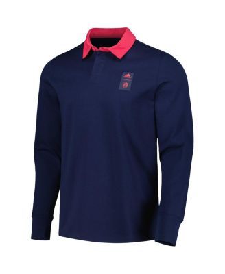 Men's 2023 Player Navy St. Louis City SC Travel Long Sleeve Polo Shirt