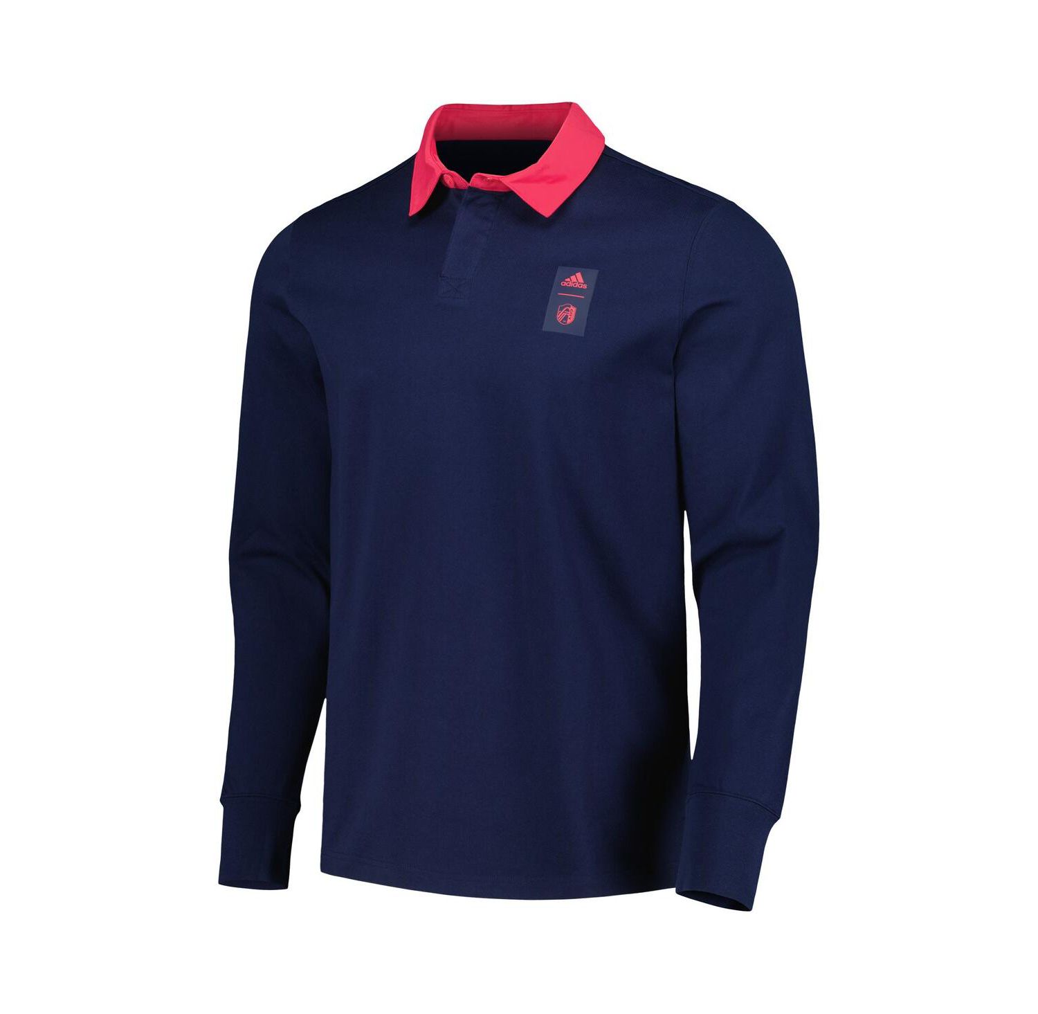 Men's 2023 Player Navy St. Louis City SC Travel Long Sleeve Polo Shirt