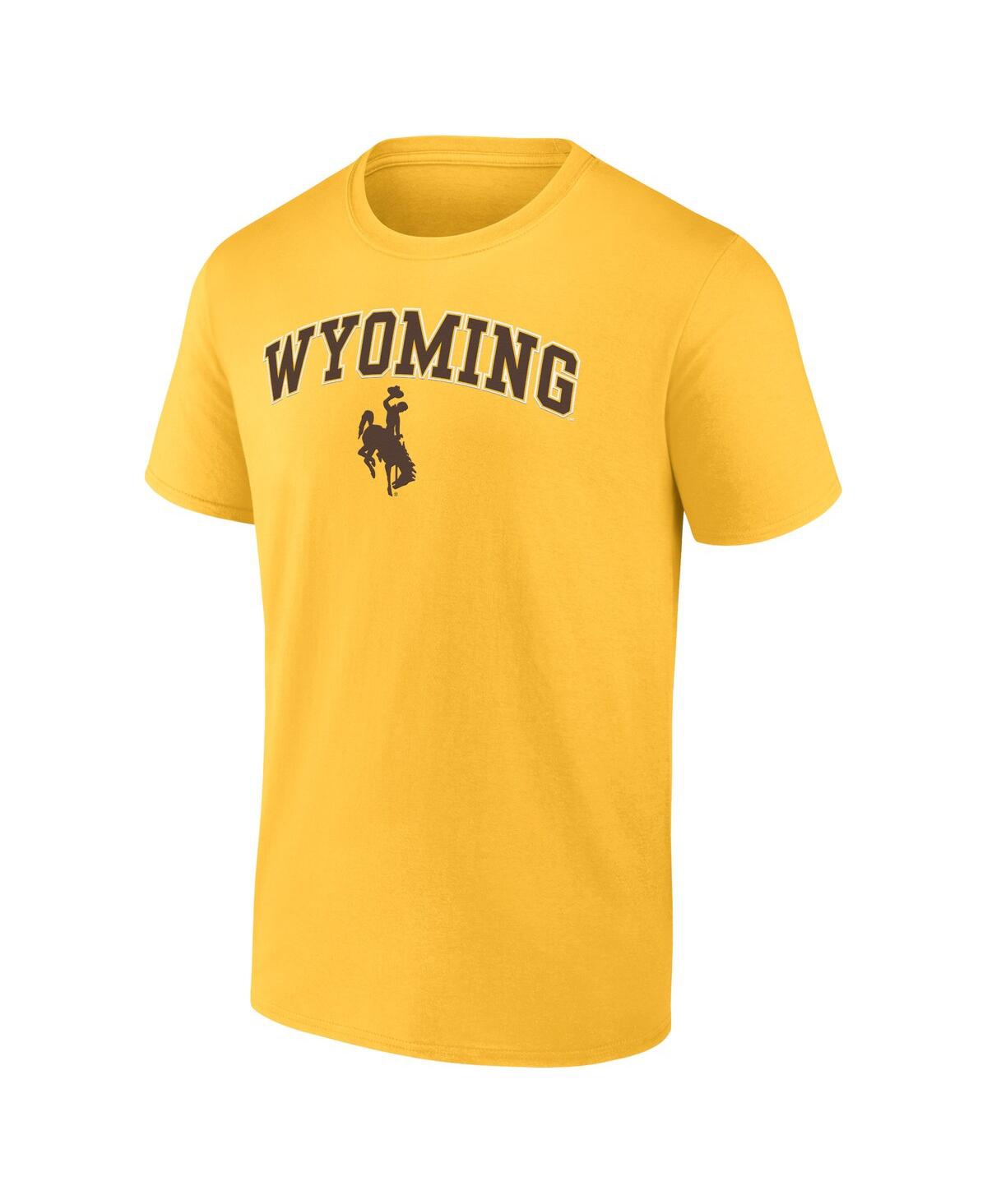 Shop Fanatics Men's  Gold Wyoming Cowboys Campus T-shirt