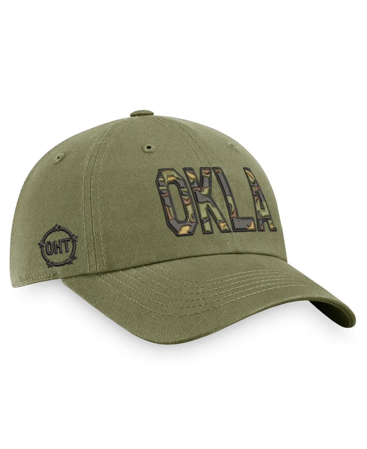 Top Of The World Olive Oklahoma Sooners Oht Military Appreciation Unit Adjustable Hat In Olive