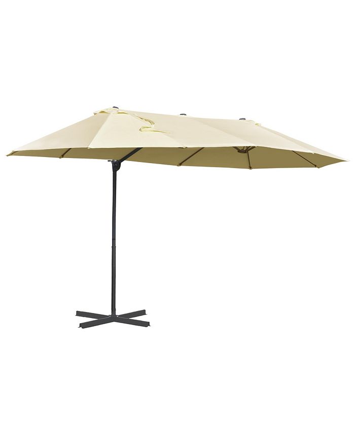 Outsunny 14ft Patio Umbrella DoubleSided Outdoor Market Extra Large