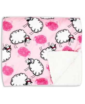 Baby Girls Minky Blanket, Bibs and Socks, 5 Piece Set