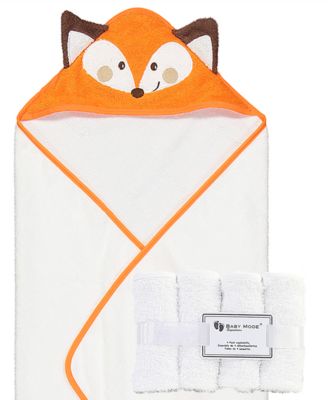 Jesse & Lulu Baby Boys or Baby Girls Character Bath Towel and Wash Cloth, 5 Piece Set