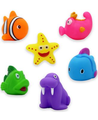 Baby Girls Towel, Washcloth, and Toys, 9 Piece Set