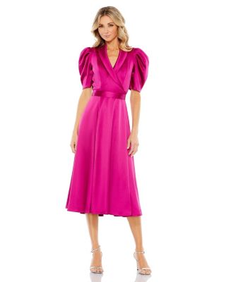 Women's Ieena Quarter Length Puff Sleeve A Line Dress
