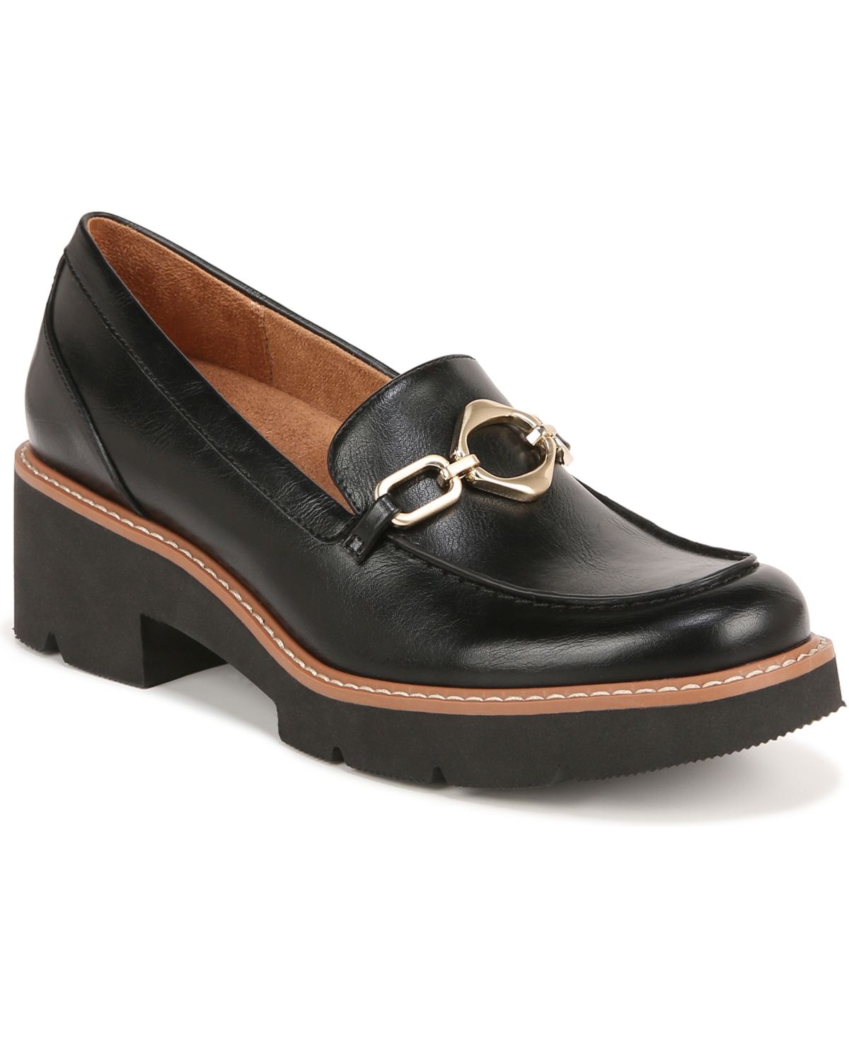 Naturalizer black discount patent loafer