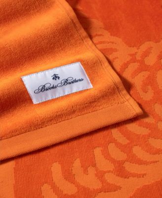 Jacquarded Logo Turkish Cotton Beach Towel, 40&amp;quot; x 71&amp;quot;