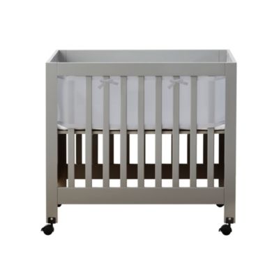 Halo Dream Inc Breathable Mesh Liner for Mini Cribs Classic 3mm Mesh Size 4M Covers 4 Sides Mini Cribs Only - Gray 43$
