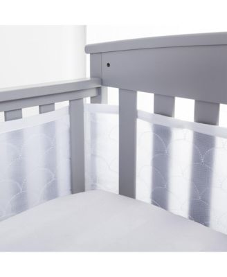 Breathable Mesh Liner for Full-Size Cribs, Sheer Deluxe 5mm Mesh (Size 4FS Covers 3 or 4 Sides)