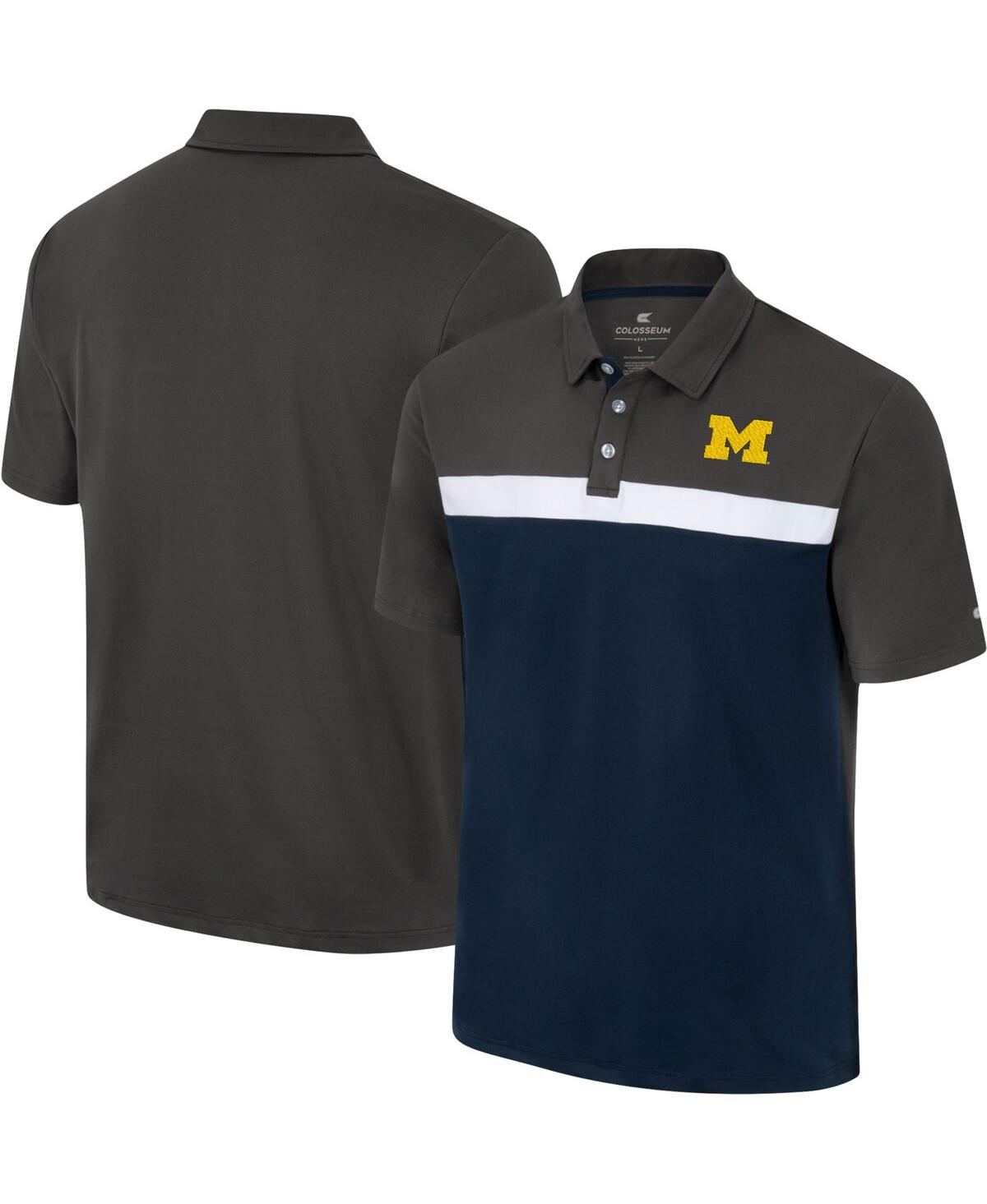 Shop Colosseum Men's  Charcoal Michigan Wolverines Two Yutes Polo Shirt