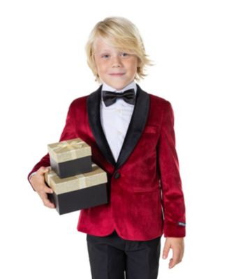 Toddler and Little Boys Padded Shoulders Dinner Jacket