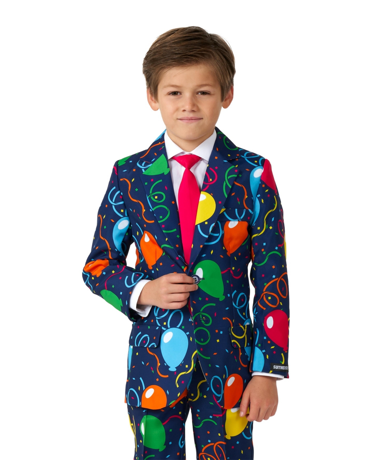 Suitmeister Big Boys Confetti Balloons Button Closure Suit Set