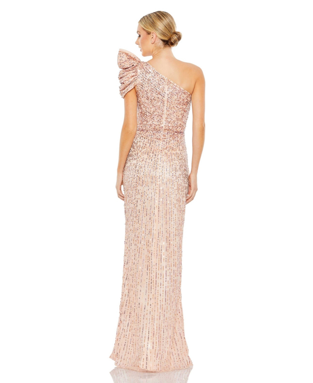 Women's Embellished Puff One Shoulder Gown