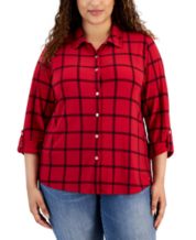 Lids UG Apparel Women's Plus Size Louisville Cardinals Flannel Boyfriend  Plaid Button Up Shirt - Macy's
