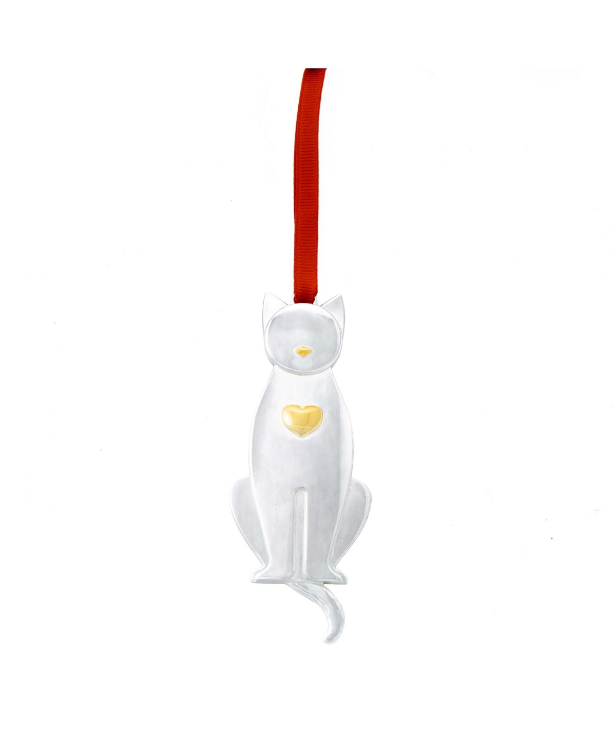Nambe Kitty Ornament In Silver