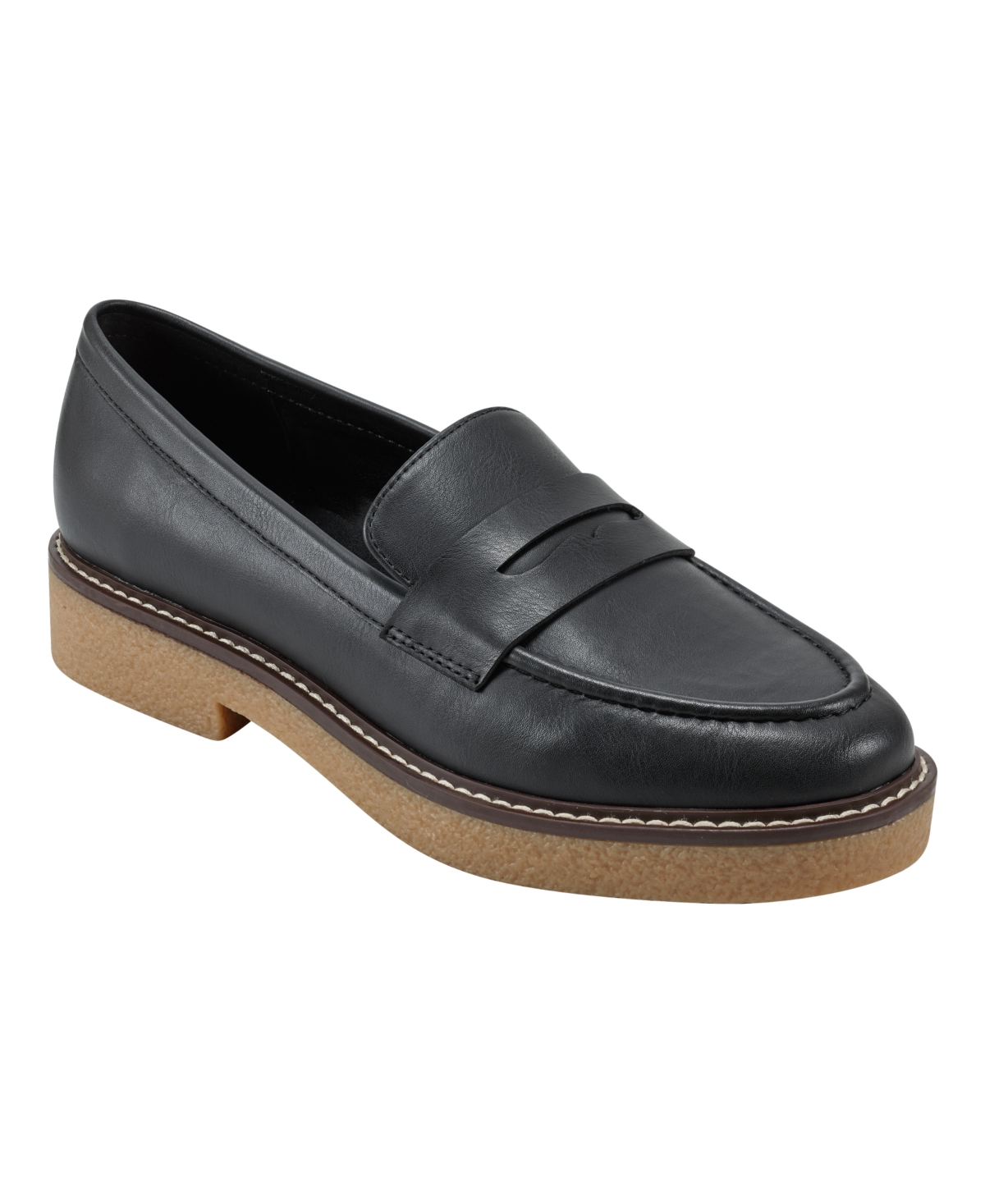 Women's Farley Slip On Almond Toe Casual Loafers - Black