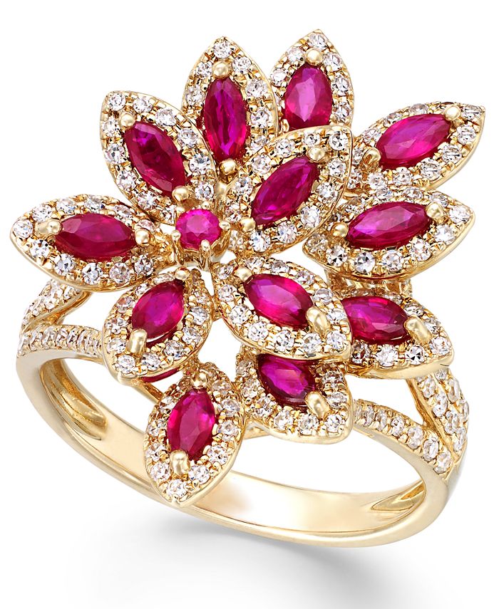 EFFY Collection Ruby Royalé by EFFY® Ruby (1-3/8 ct. t.w.) and Diamond ...