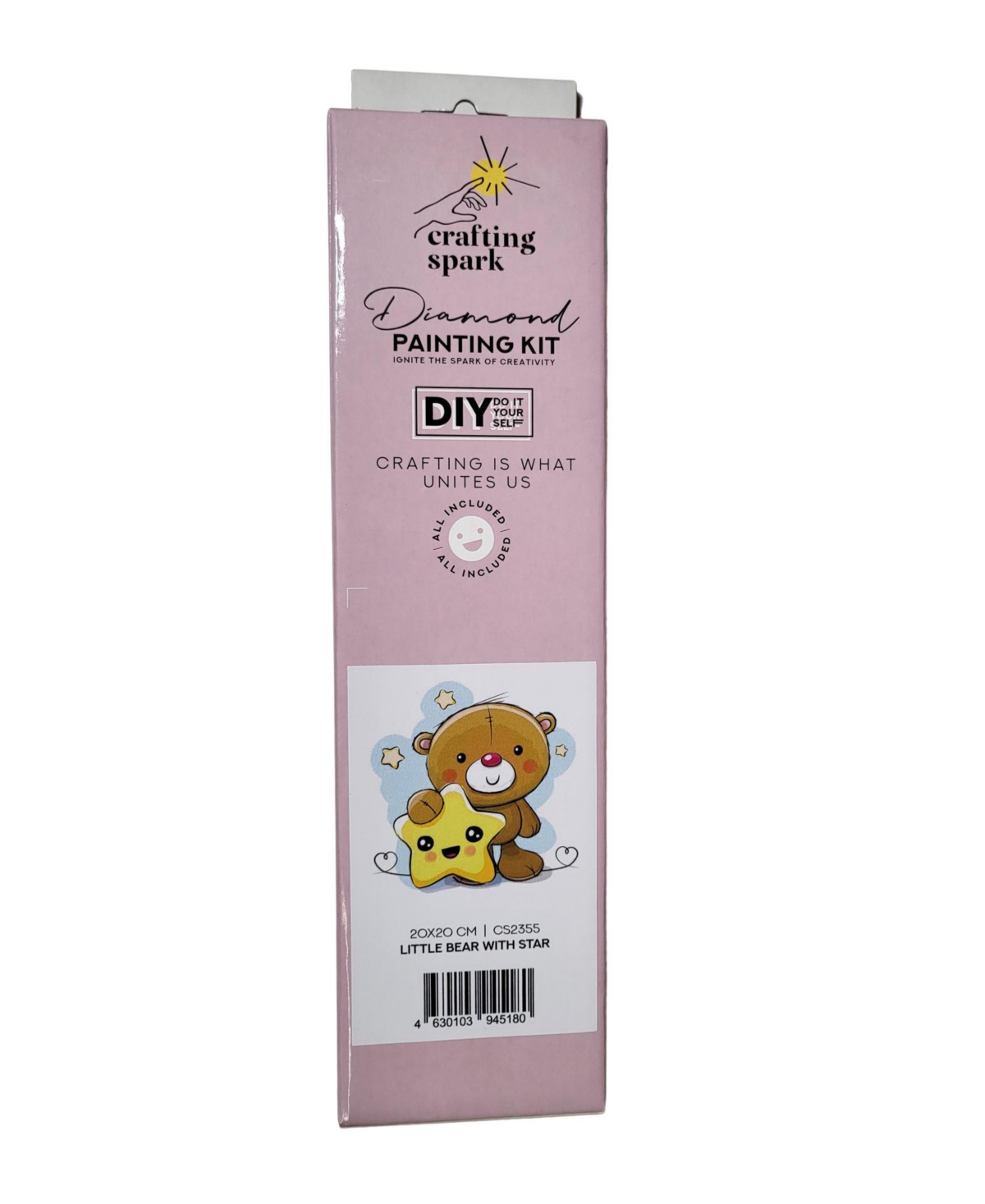 Crafting Spark Diamond Painting Kit Little Bear with Star CS2355 7.9 x 7.9 inches