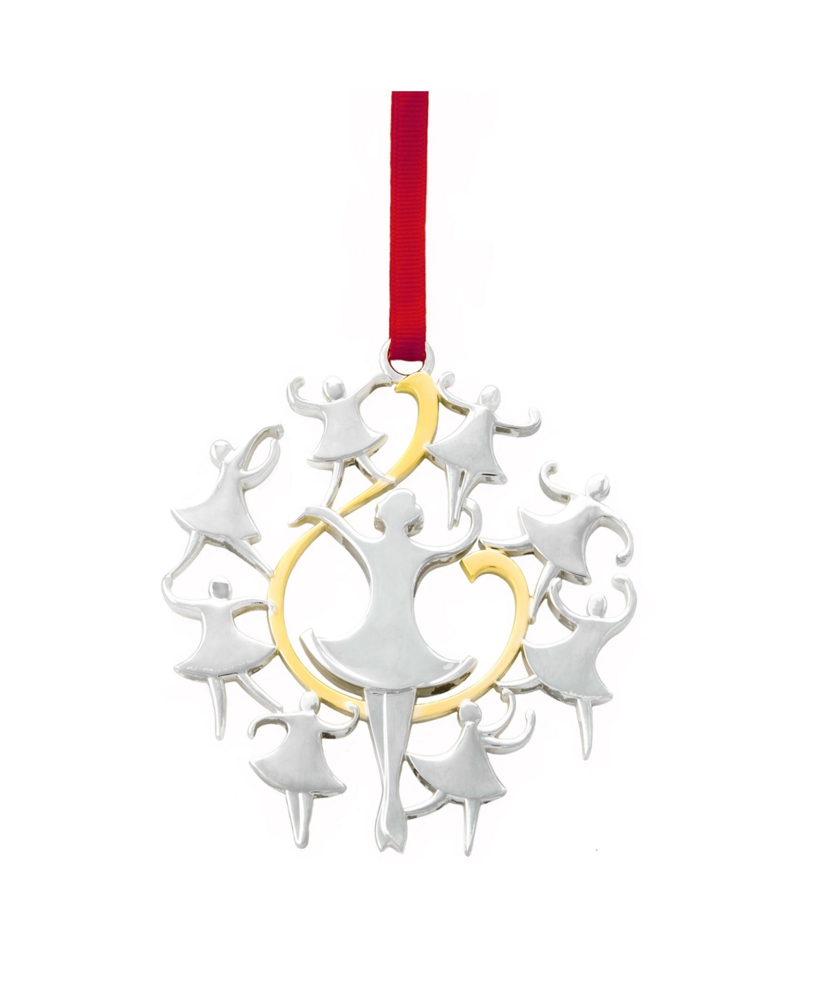 Nambe Twelve Days Of Christmas Ornament: 9 Ladies Dancing In Silver