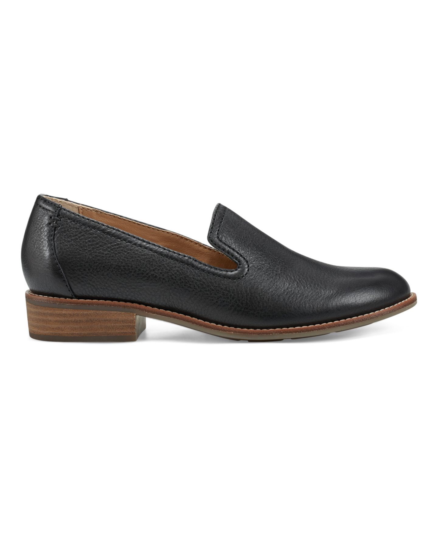 Женские туфли Earth Edna Flat Slip-On, цвет: Чёрный кожаный — фото 2