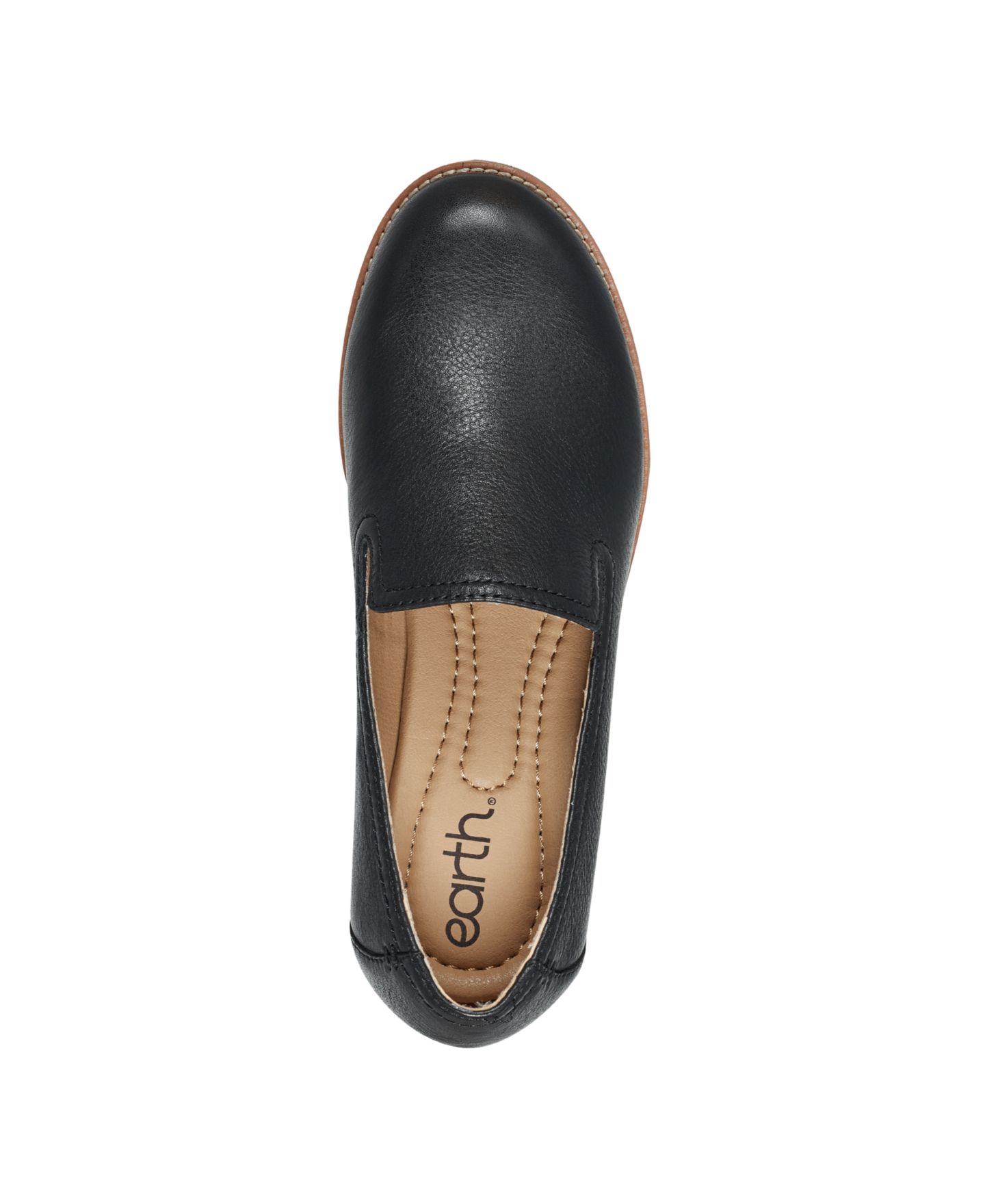 Женские туфли Earth Edna Flat Slip-On, цвет: Чёрный кожаный — фото 4